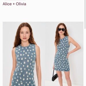 Alice + Olivia Daisy Denim Mini Dress